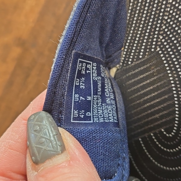 Clarks Navy Blue Flip Flops Cloud Step Ladies Size 7 Adjustable Strap - Picture 4 of 5